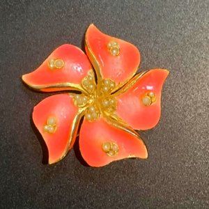 Vintage brooch a few small faux pearls missing. Very unique and beautiful